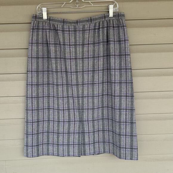 Pendleton Gray Plaid Pencil Skirt - Picture 3 of 4